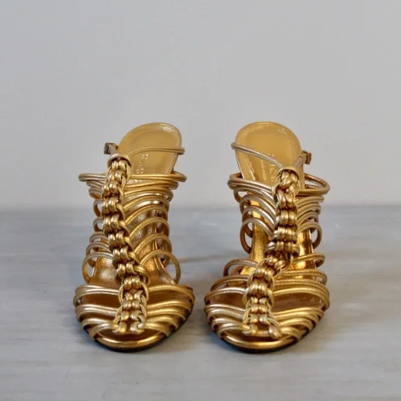 2000s Gucci Nappa Leather Slingback Strappy Sandal - Size 35 / ~US 5 - Picture 2 of 9